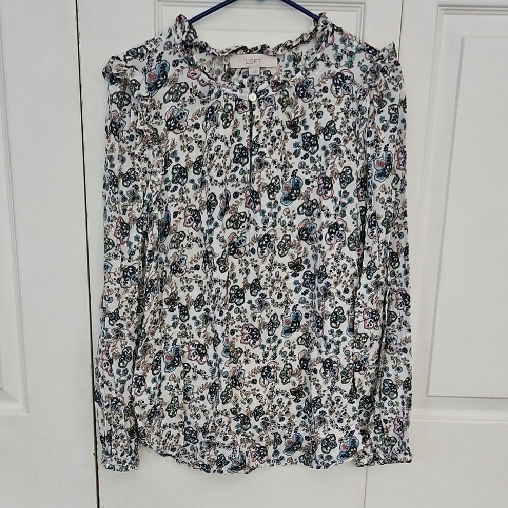 LOFT Women's Floral Blouse - Multicolor